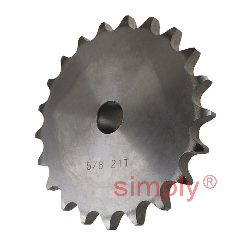 21 Tooth 10B Simplex Pilot Bore Sprocket for 5/8 inch Pitch Chain