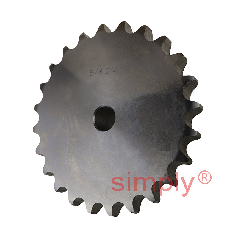 24 Tooth 10B Simplex Pilot Bore Sprocket for 5/8 inch Pitch Chain