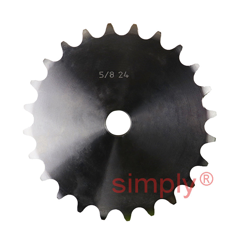 24 Tooth 10B Simplex Pilot Bore Sprocket for 5/8 inch Pitch Chain