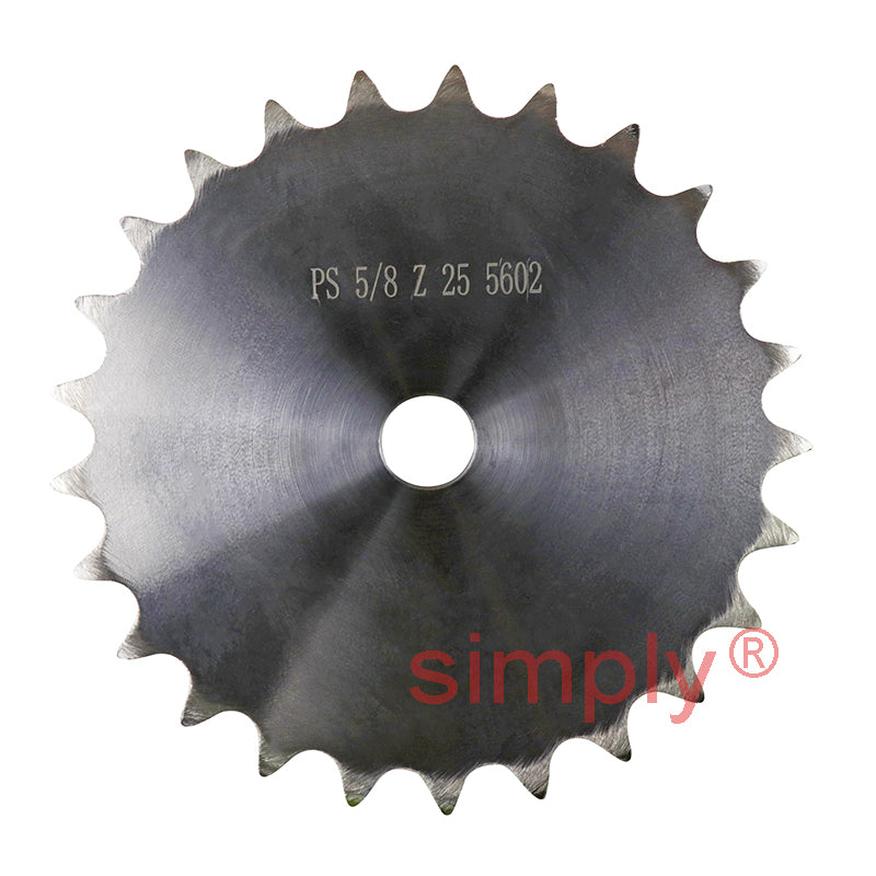 25 Tooth 10B Simplex Pilot Bore Sprocket for 5/8 inch Pitch Chain