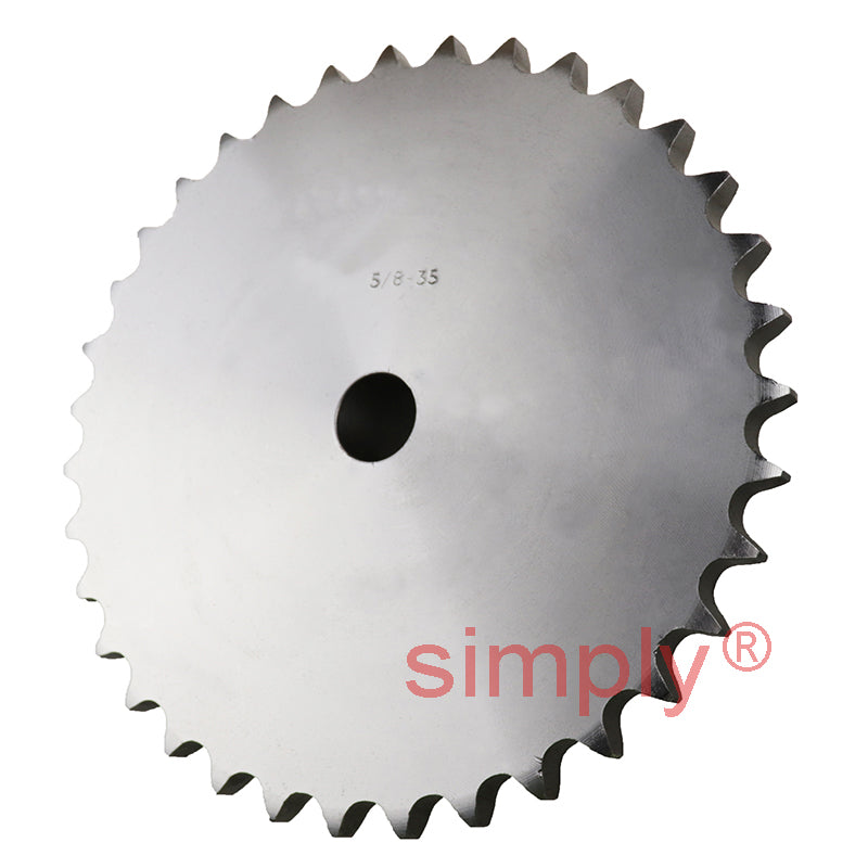 35 Tooth 10B Simplex Pilot Bore Sprocket for 5/8 inch Pitch Chain
