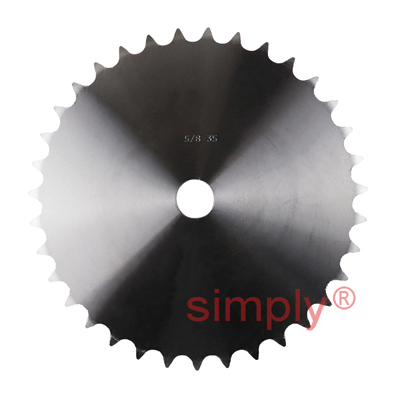35 Tooth 10B Simplex Pilot Bore Sprocket for 5/8 inch Pitch Chain