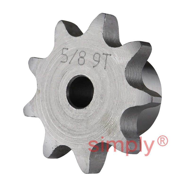 9 Tooth 10B Simplex Pilot Bore Sprocket for 5/8 inch Pitch Chain