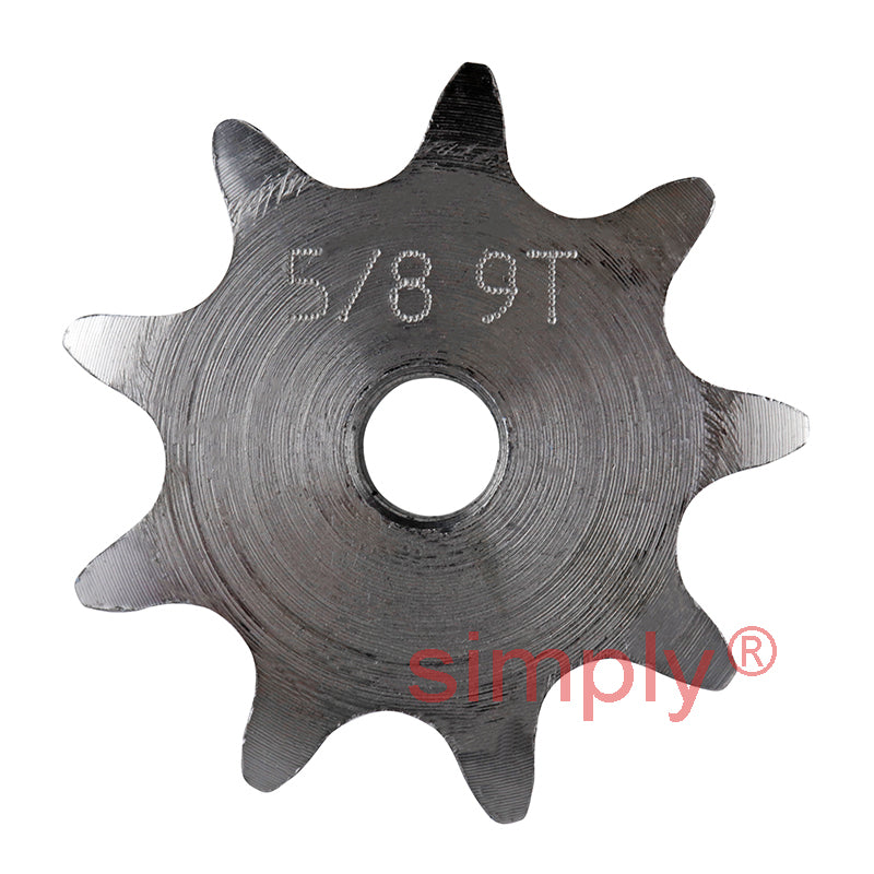 9 Tooth 10B Simplex Pilot Bore Sprocket for 5/8 inch Pitch Chain