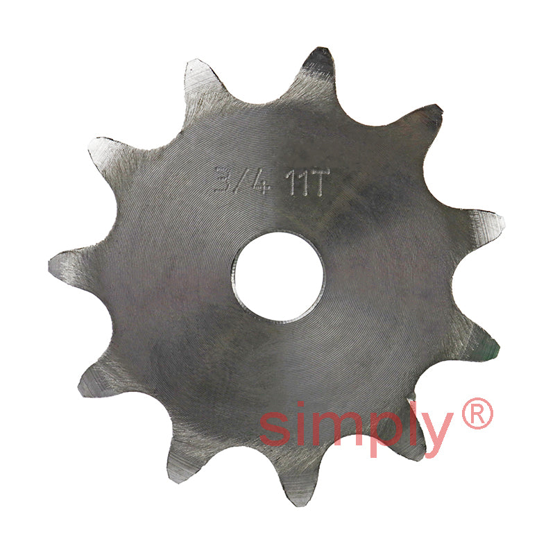 11 Tooth 12B Simplex Pilot Bore Sprocket for 3/4 inch Pitch Chain