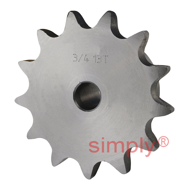 13 Tooth 12B Simplex Pilot Bore Sprocket for 3/4 inch Pitch Chain