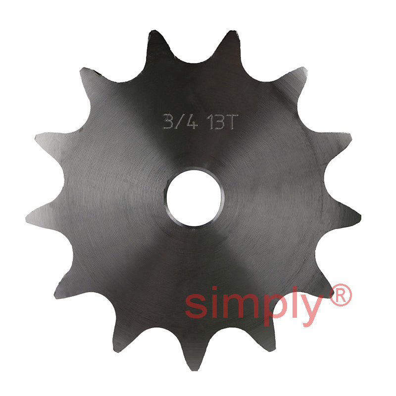 13 Tooth 12B Simplex Pilot Bore Sprocket for 3/4 inch Pitch Chain