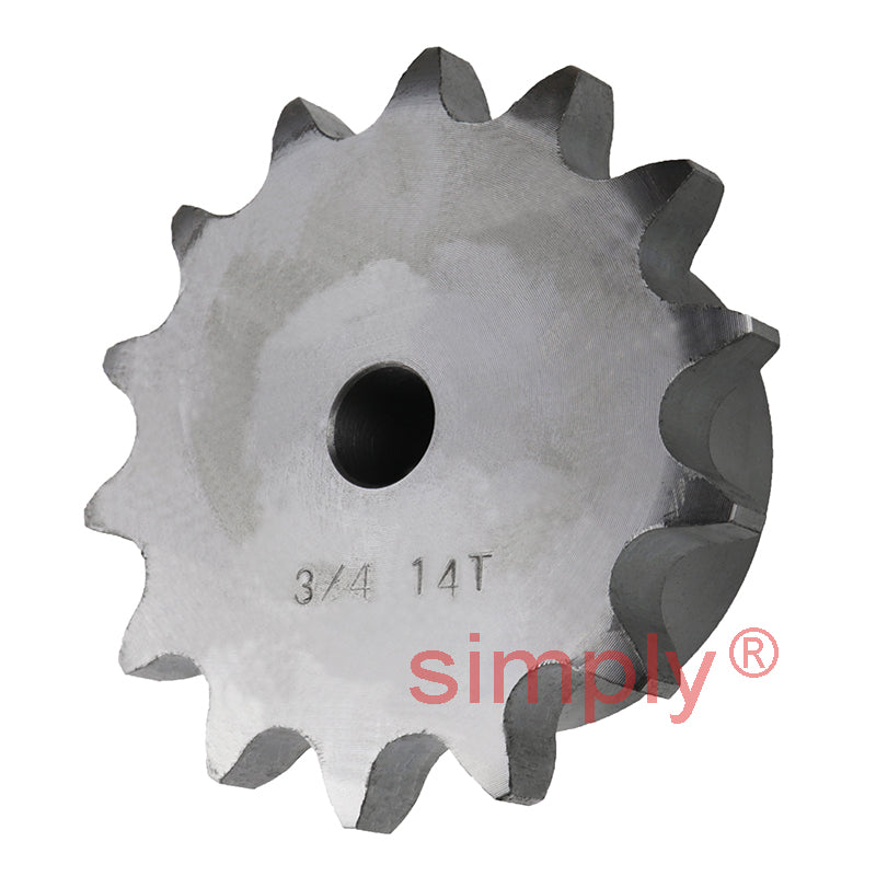 14 Tooth 12B Simplex Pilot Bore Sprocket for 3/4 inch Pitch Chain
