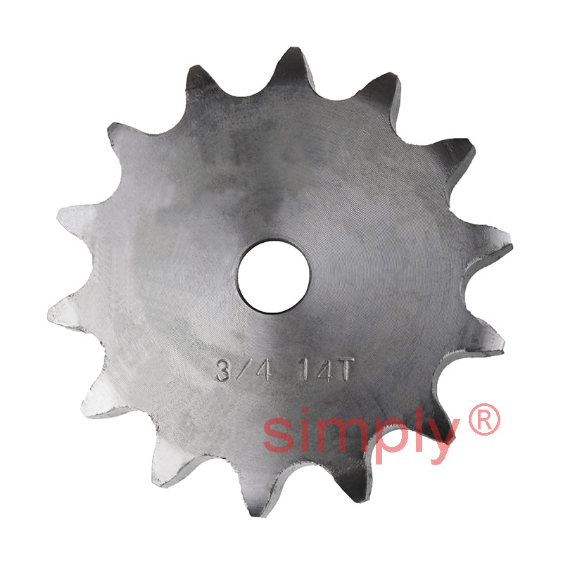 14 Tooth 12B Simplex Pilot Bore Sprocket for 3/4 inch Pitch Chain