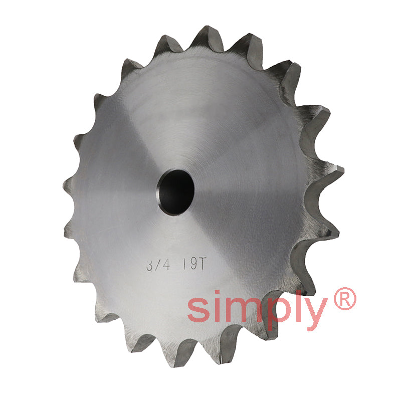 19 Tooth 12B Simplex Pilot Bore Sprocket for 3/4 inch Pitch Chain