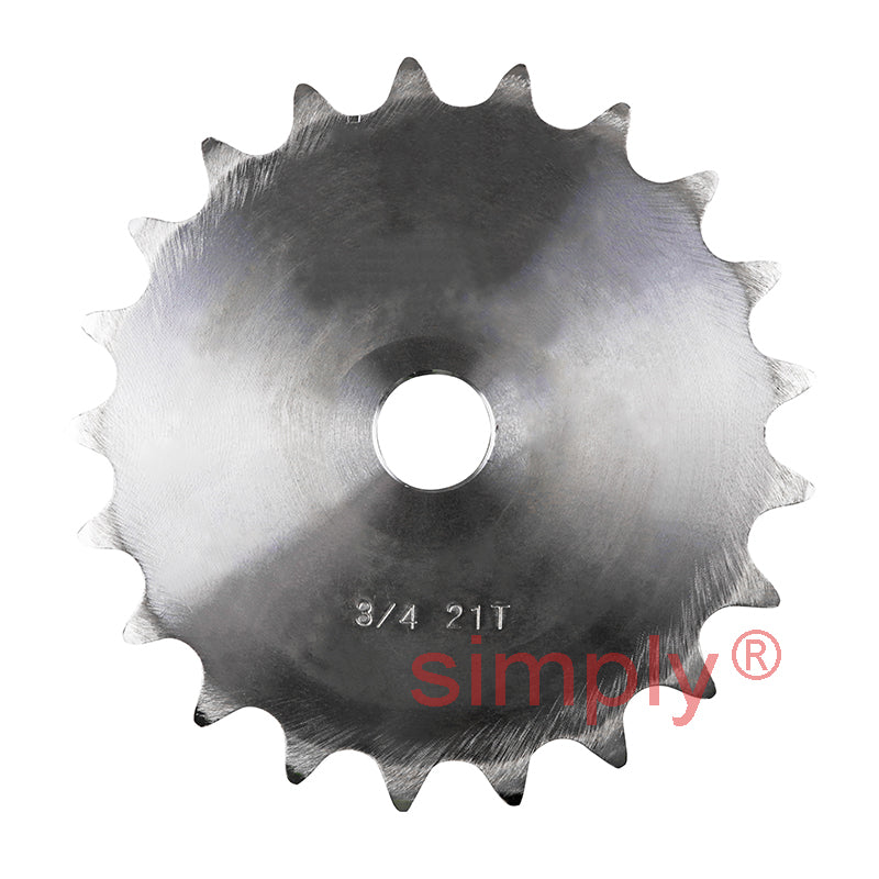21 Tooth 12B Simplex Pilot Bore Sprocket for 3/4 inch Pitch Chain