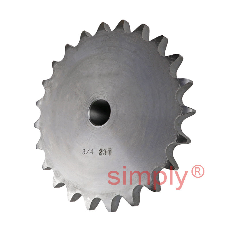 23 Tooth 12B Simplex Pilot Bore Sprocket for 3/4 inch Pitch Chain
