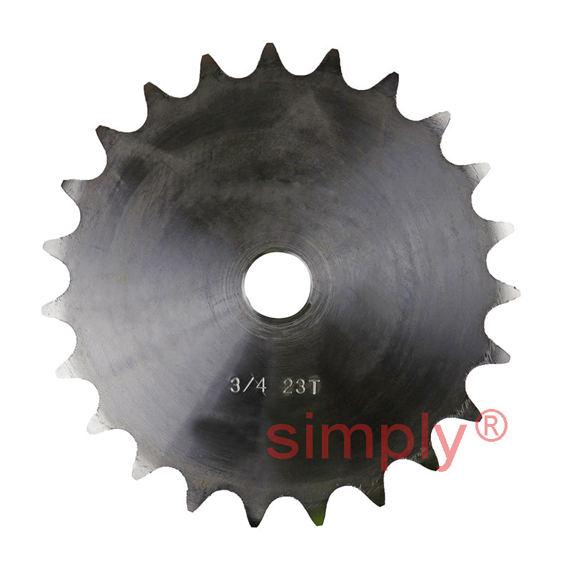 23 Tooth 12B Simplex Pilot Bore Sprocket for 3/4 inch Pitch Chain