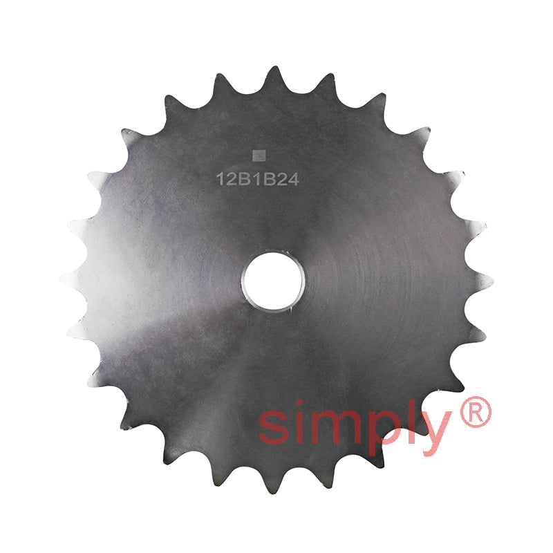 24 Tooth 12B Simplex Pilot Bore Sprocket for 3/4 inch Pitch Chain