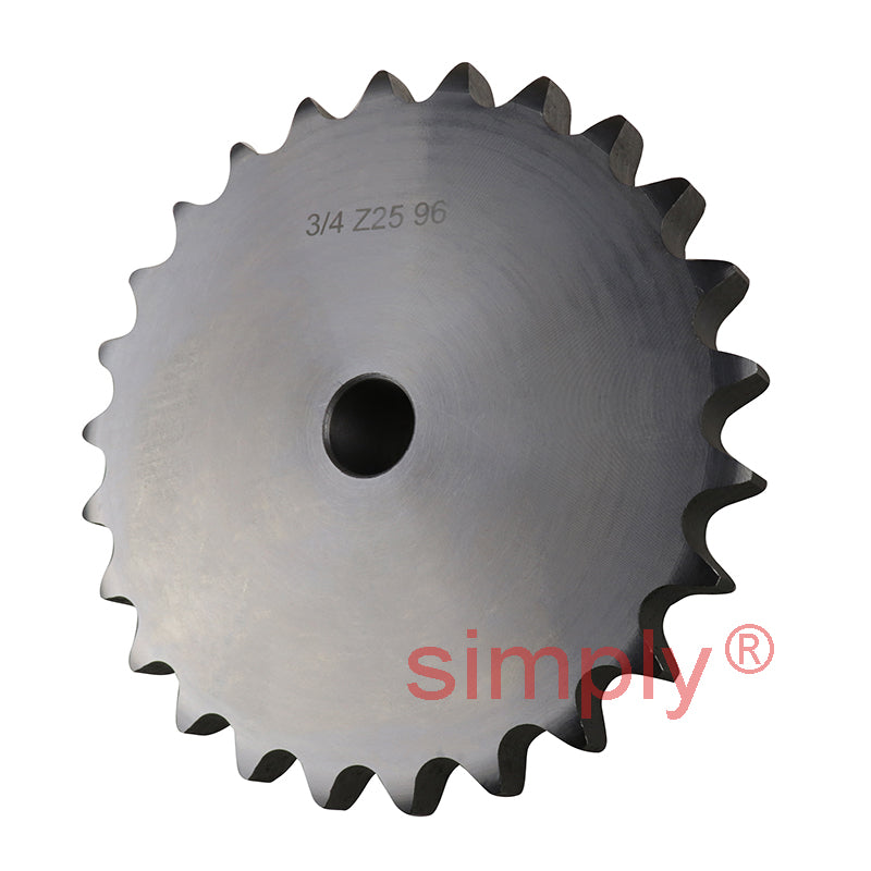 25 Tooth 12B Simplex Pilot Bore Sprocket for 3/4 inch Pitch Chain