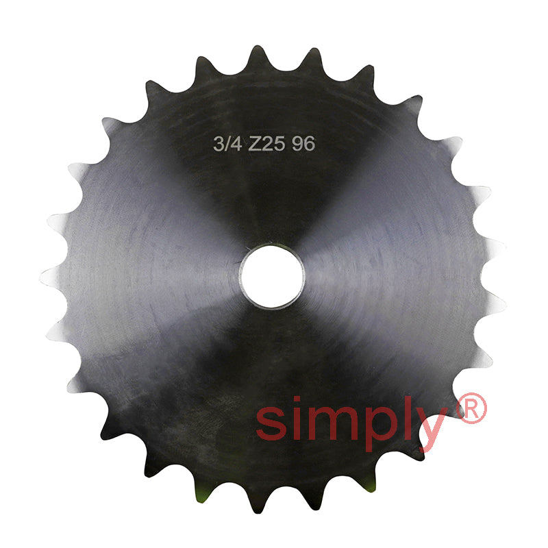 25 Tooth 12B Simplex Pilot Bore Sprocket for 3/4 inch Pitch Chain