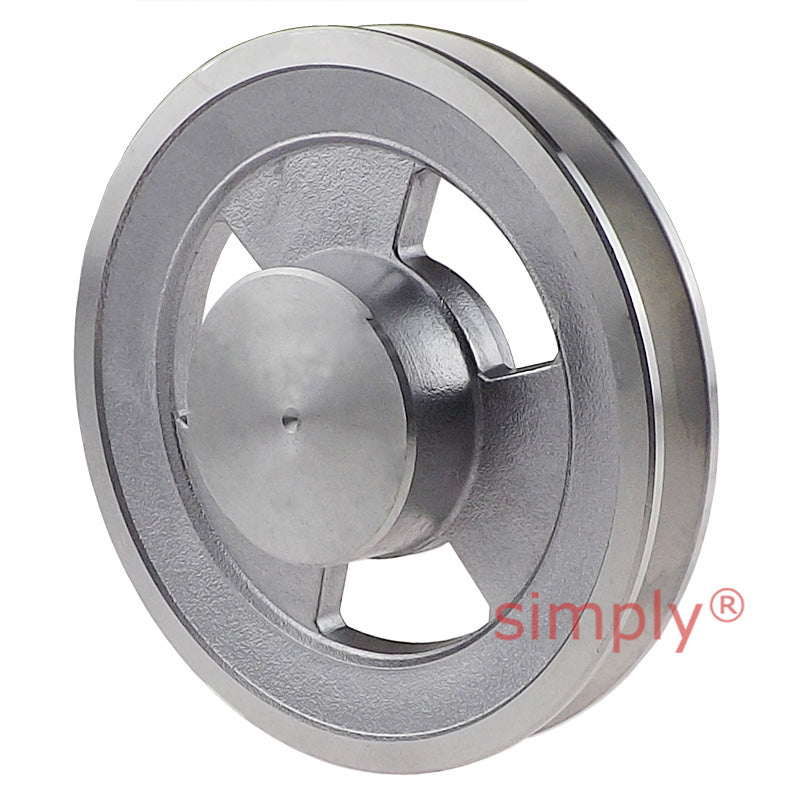 SPA Section Un-Bored Aluminium Pulley with 1 Groove 90mm Pitch Diameter