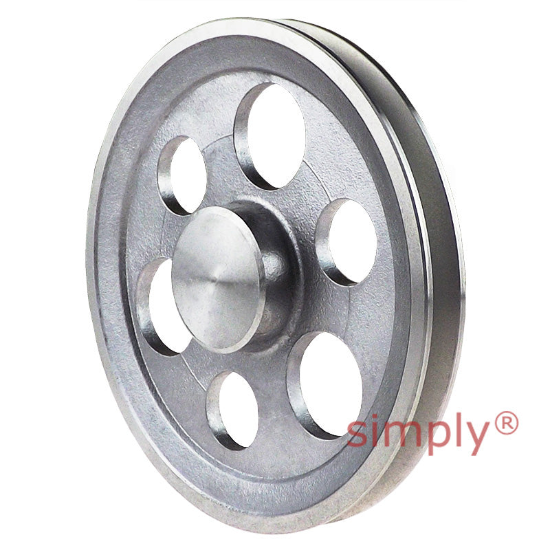 SPA Section Un-Bored Aluminium Pulley with 1 Groove 160mm Pitch Diameter