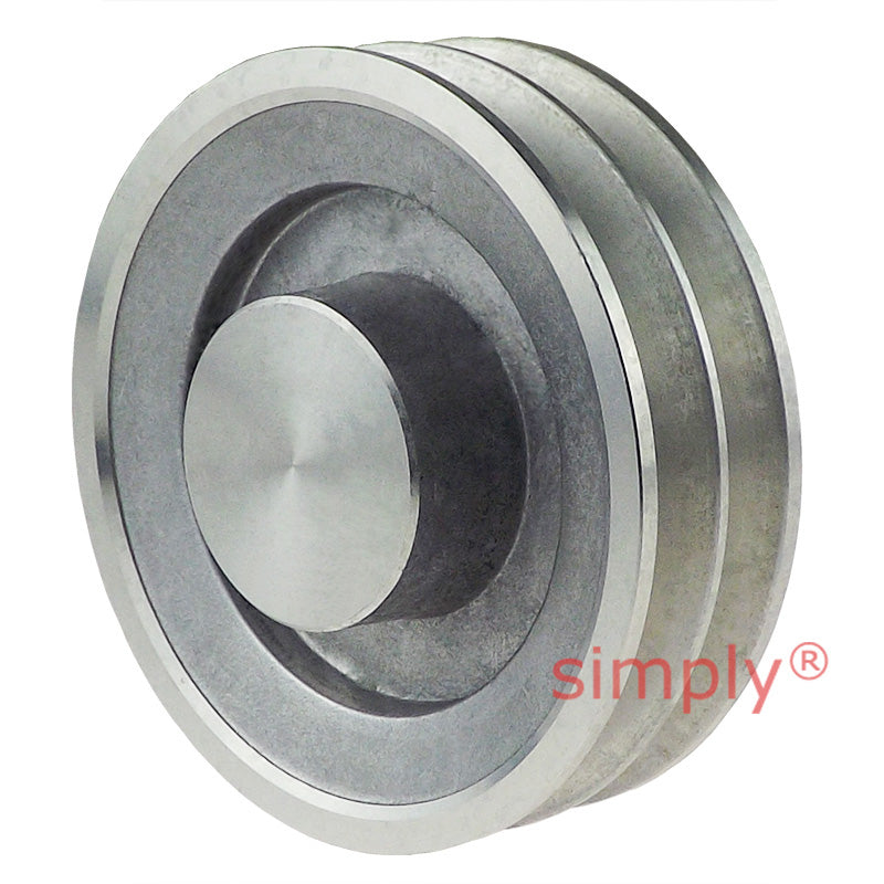 SPZ Section Un-Bored Aluminium Pulley with 2 Grooves 70mm Pitch Diameter