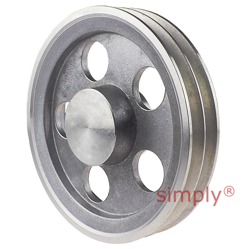 SPA Section Un-Bored Aluminium Pulley with 2 Grooves 160mm Pitch Diameter