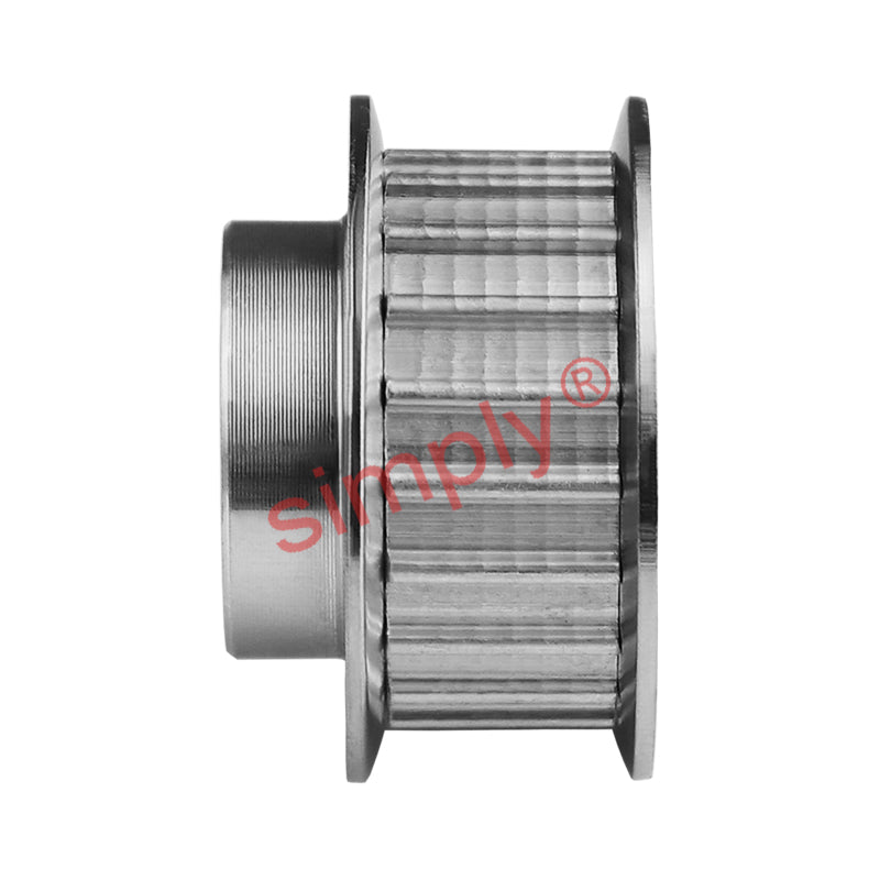 G40T10/40-2 Aluminium Pilot Bore Timing Pulley with Flanges 10mm Pitch 40 Tooth for 25mm Wide Belts