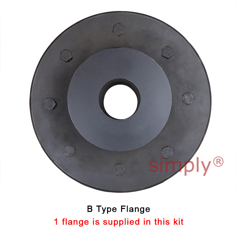 Major Branded F140H/F140B Outer Facing Taper Bore/Pilot Bored Tyre Drive Coupling Assembly with Natural Rubber Tyre