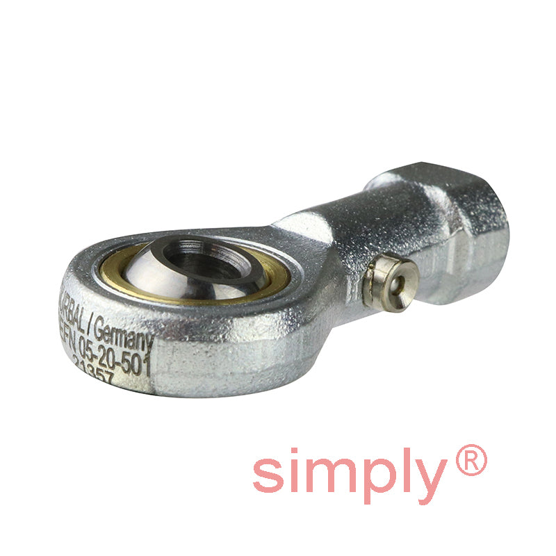 Durbal BEFN05-20-501 Maintenance Required Right Hand Metric Steel Female Rod End M5 Thread