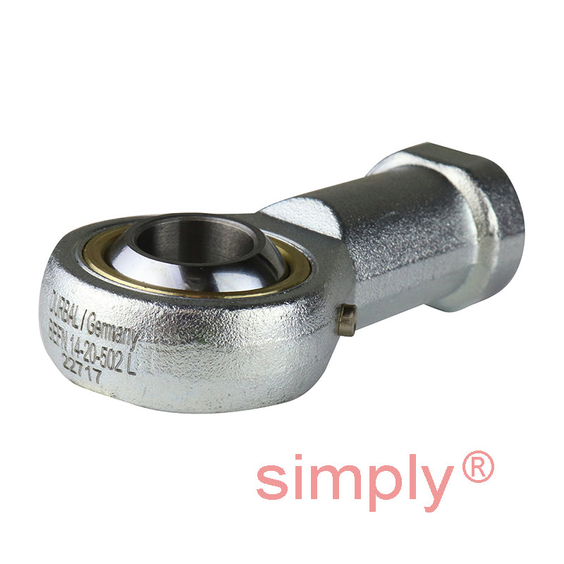 Durbal BEFN14-20-502 Maintenance Required Left Hand Metric Steel Female Rod End M14 Thread