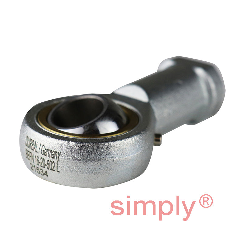 Durbal BEFN16-20-502 Maintenance Required Left Hand Metric Steel Female Rod End M16 Thread