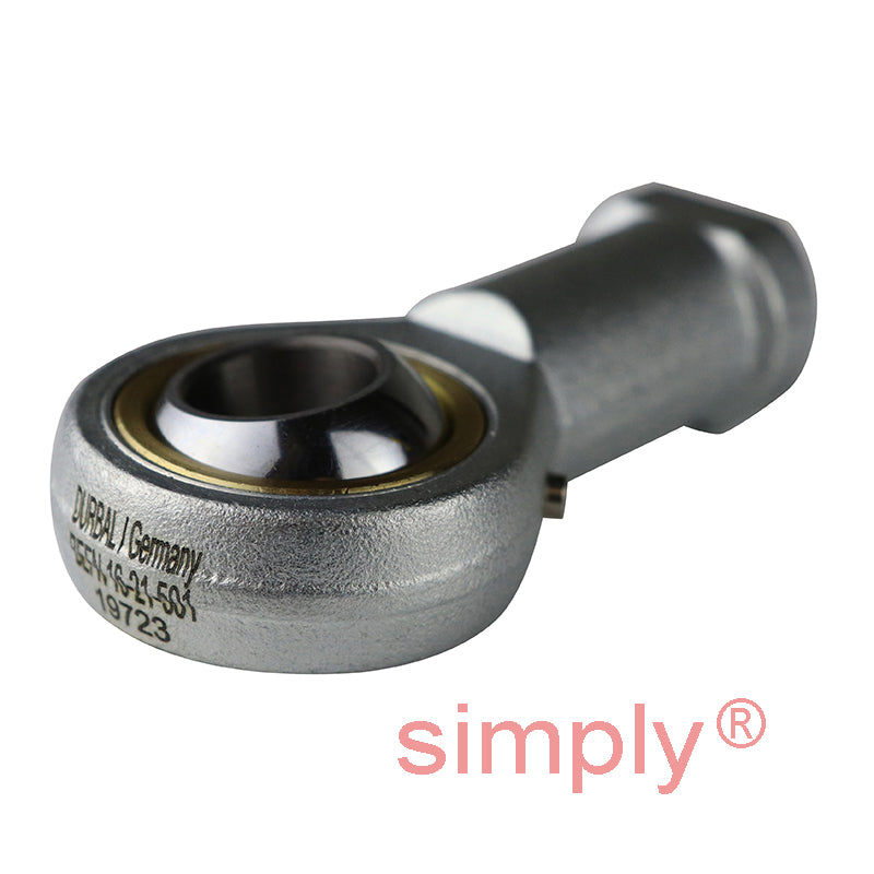 Durbal BEFN16-21-501 Maintenance Required Right Hand Metric Steel Female Rod End M16x1.5 Thread