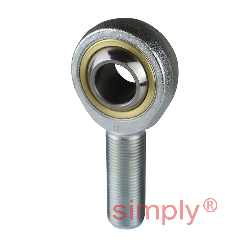 Durbal BEMN08-20-502 Maintenance Required Left Hand Metric Steel Male Rod End M8 Thread