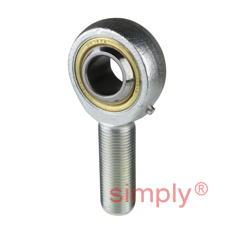 Durbal BEMN25-20-501 Maintenance Required Right Hand Metric Steel Male Rod End M24x2 Thread
