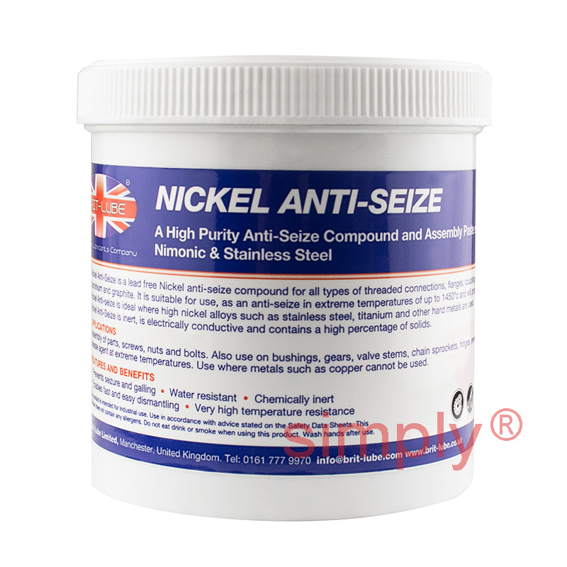 Brit-Lube High Purity Nickel Anti-Seize Compound and Assembly Paste for Nimonic and Stainless Steel 500g