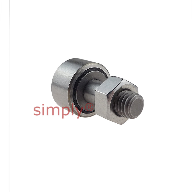 IKO CF8FBUUR Hex Head Stainless Steel Lip Sealed Crowned Cam Follower 19x11x8mm M8x1.25 Thread