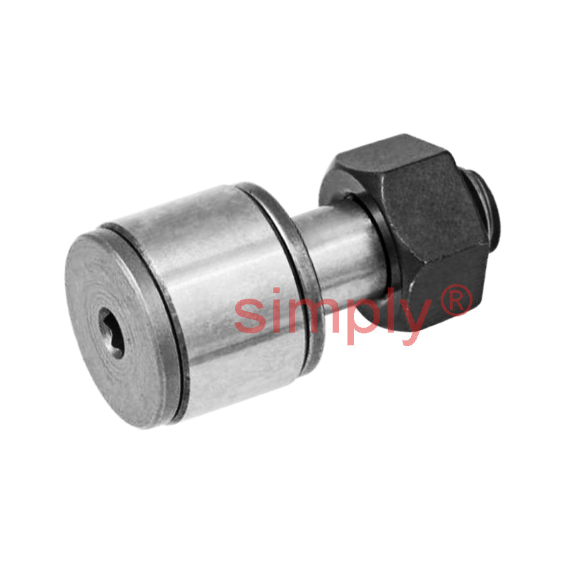 Budget CFS6V Full Complement Miniature Type Cam Follower with Cylindrical Outer and Hex Head 12x7x6mm M6x1 Thread