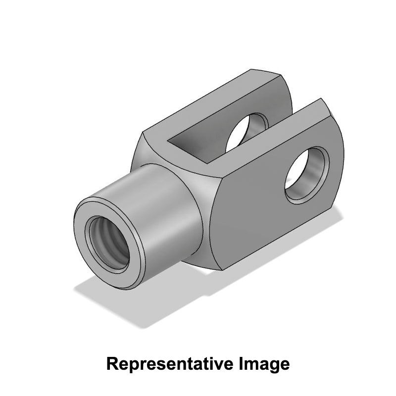 Chiavette GA6x12LH Left Hand Female Aluminium Clevis 6mm Bore 12mm Base / Bore Center M6x1 Thread - Allow 7-10 Days