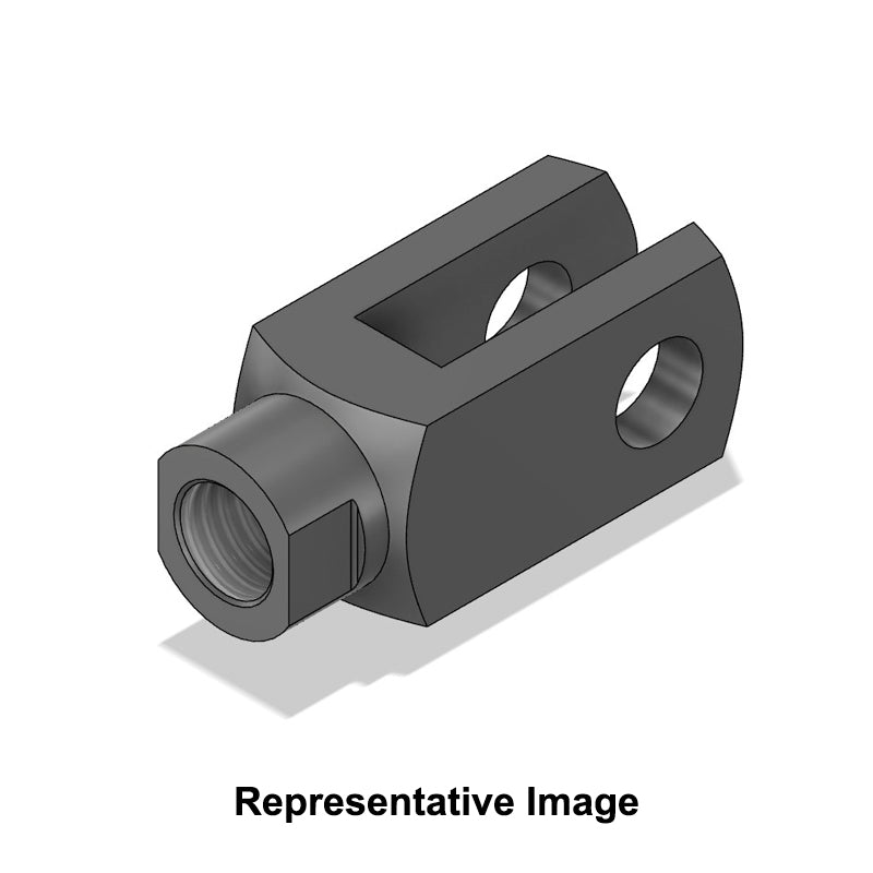 Chiavette GR12X48 Right Hand Female Steel Rotating Clevis 12mm Bore 48mm Base / Bore Center M12x1.75 Thread - Allow 7-10 Days