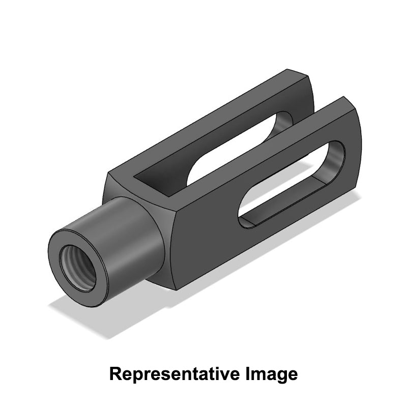Chiavette GS10X40FGLH Left Hand Female Steel Clevis with Elongated Hole 10.1mm Bore 40mm Base / Bore Center M10x1.25 Thread - Allow 7-10 Days