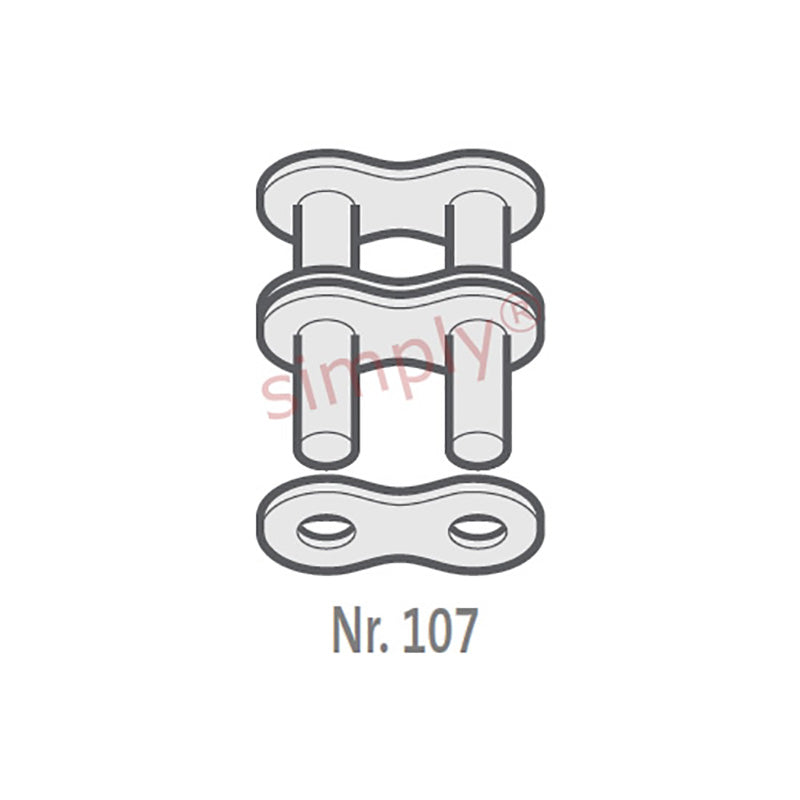 Renold SD 20B-2-NO107 BS Duplex Chain Outer Link To Be Riveted 1-1/4 inch Pitch