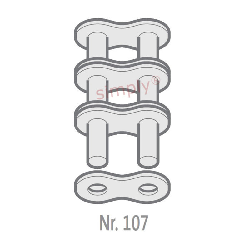 Renold Synergy 50-3-NO107 ANSI / AS Triplex Chain Outer Link To Be Riveted 5/8 inch Pitch