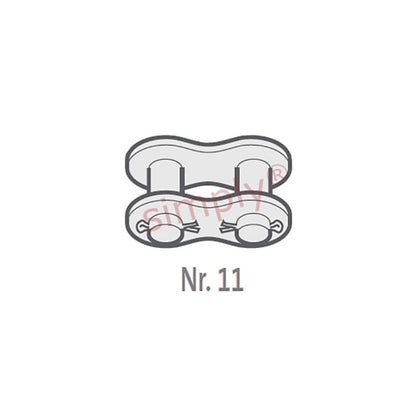 Renold SD 80-1-NO11 ANSI / AS Simplex Chain Cottered Connecting Link 1 inch Pitch