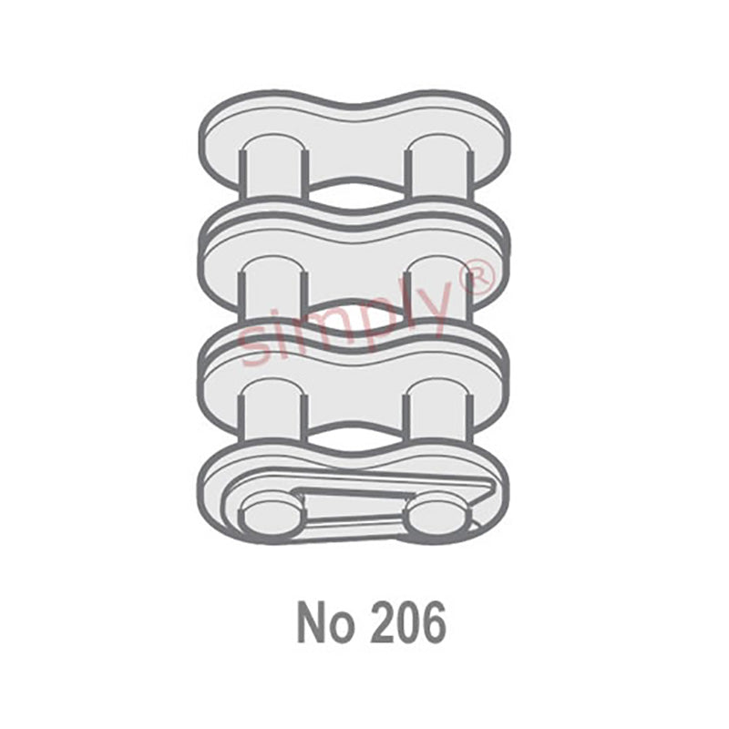 Sedis Delta 08B-3-NO206 BS Triplex Connecting Link With Spring Clip 1/2 inch Pitch