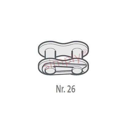 Renold SD 40-1-NO26 ANSI / AS Simplex Chain Connecting Link With Spring Clip 1/2 inch Pitch