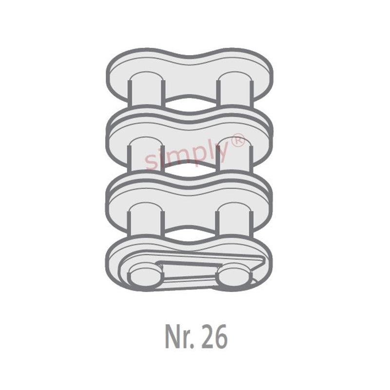 Renold Synergy 20B-3-NO26 BS Triplex Chain Connecting Link With Spring Clip 1-1/4 inch Pitch