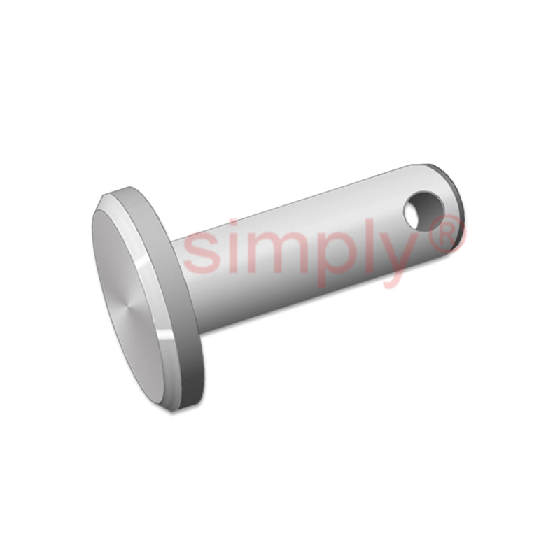 Metric Mild Steel Clevis Pins with Zinc Plated Finish 10x50mm