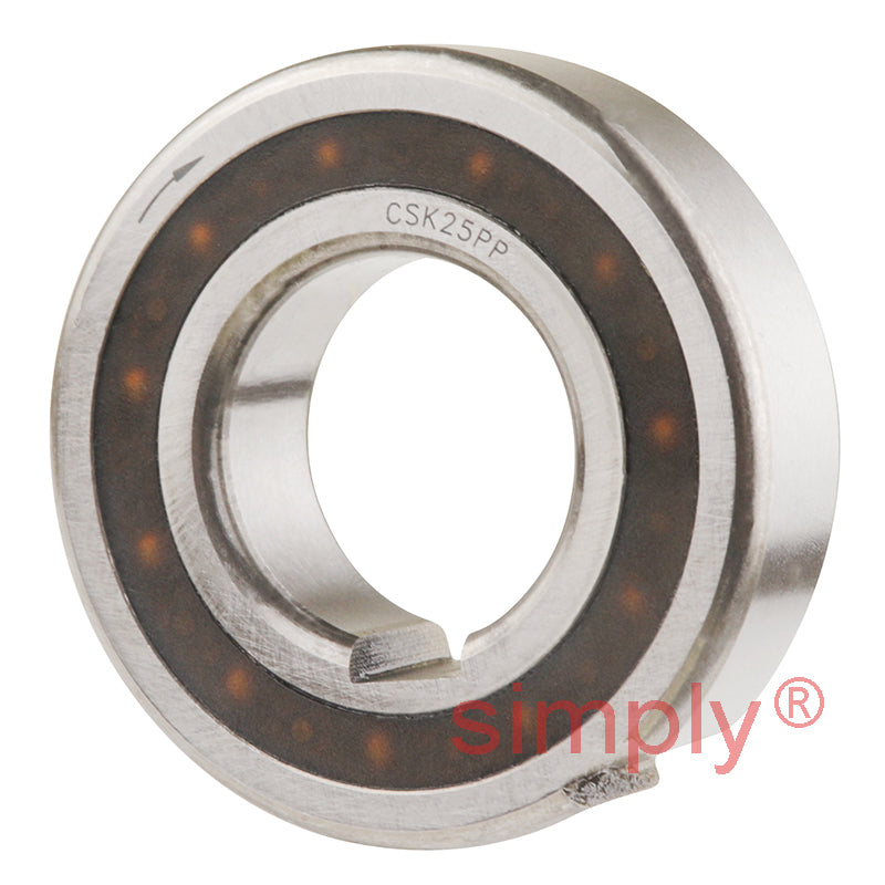 CSK25PP 25mm Sprag Clutch One Way Bearing with Internal and External Keyways 25x52x15mm