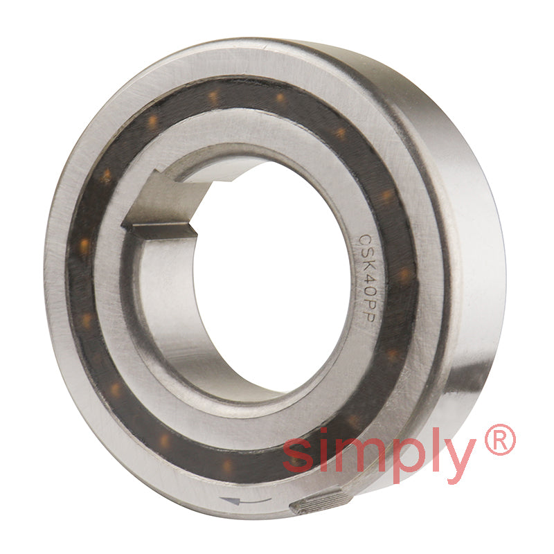 CSK40PP 40mm Sprag Clutch One Way Bearing with Internal and External Keyways 40x80x22mm
