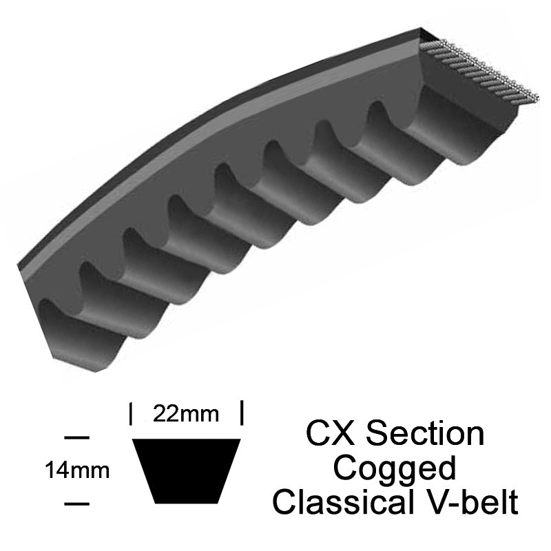 SWR CX98 Raw-Edge Cogged V-Belt - Allow 1-2 Days - Contact Us For Faster Delivery
