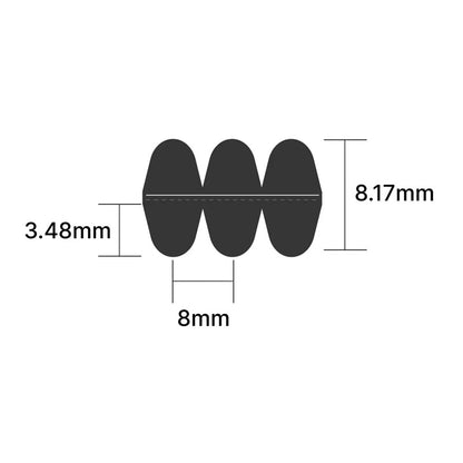 DD2450-14M-40 Continental Double-Sided Timing Belt 40mm Wide 14mm Pitch 175 Teeth