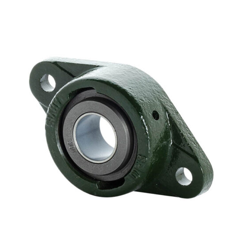Major Brand DF7-60M-DU Metric Cast Iron Two Bolt Oval Flanged Housing with 60mm Bore Steel Insert - Allow 3-4 Weeks